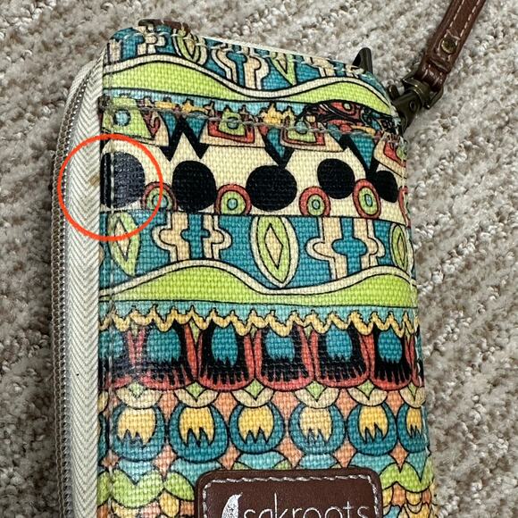 Sak Sakroots Wallet Smartphone Wristlet Bag Multicolor Pattern - Picture 11 of 14